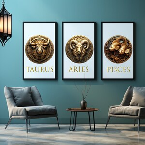 Zodiac Signs Clipart Horoscope PNG, Golden 3D zodiac art collection, Clip Art Bundle Astrological Elements, Fantasy Horoscope sublimation, Clip Art Bundle for Magic & Astrology, Transparent PNG,