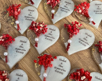 aimant pour réfrigérateur , aimant cadeau , aimant personnalisable , aimant fleur , aimant époxy , cadeaux de fiançailles de mariage