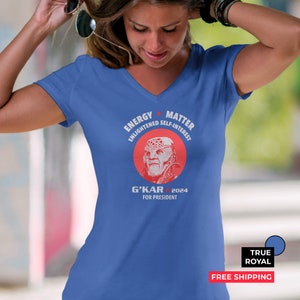 Vote G'kar true royal blue v-neck shirt