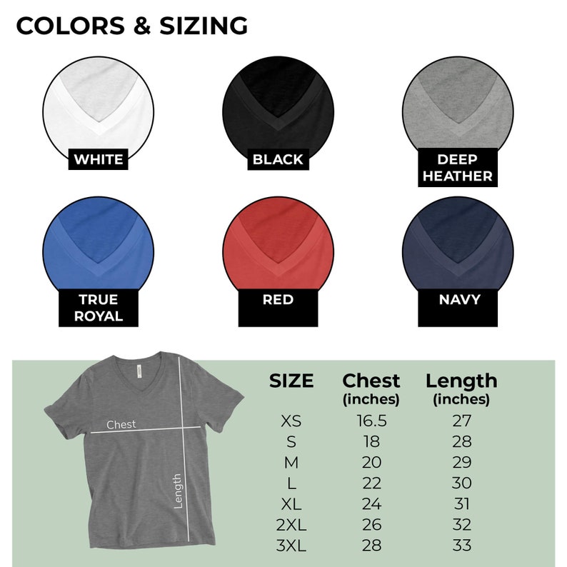Colors and sizing