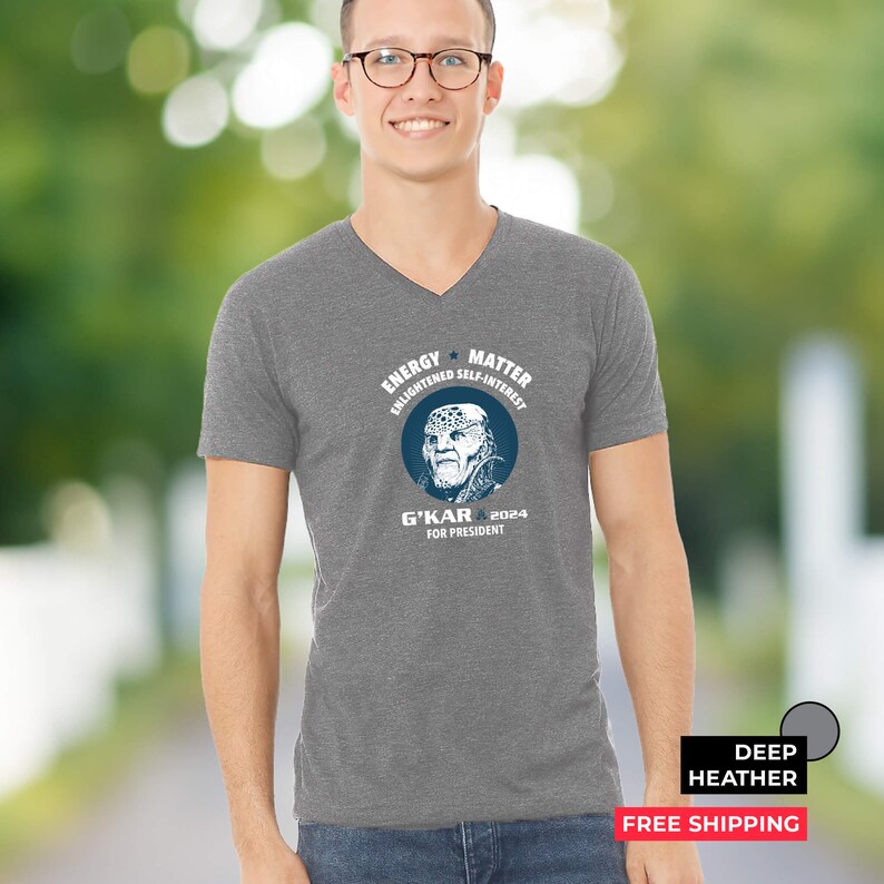 Vote G'kar deep heather v-neck shirt