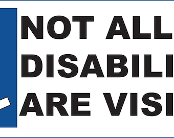 Not All Disability Are Visible Aufkleber