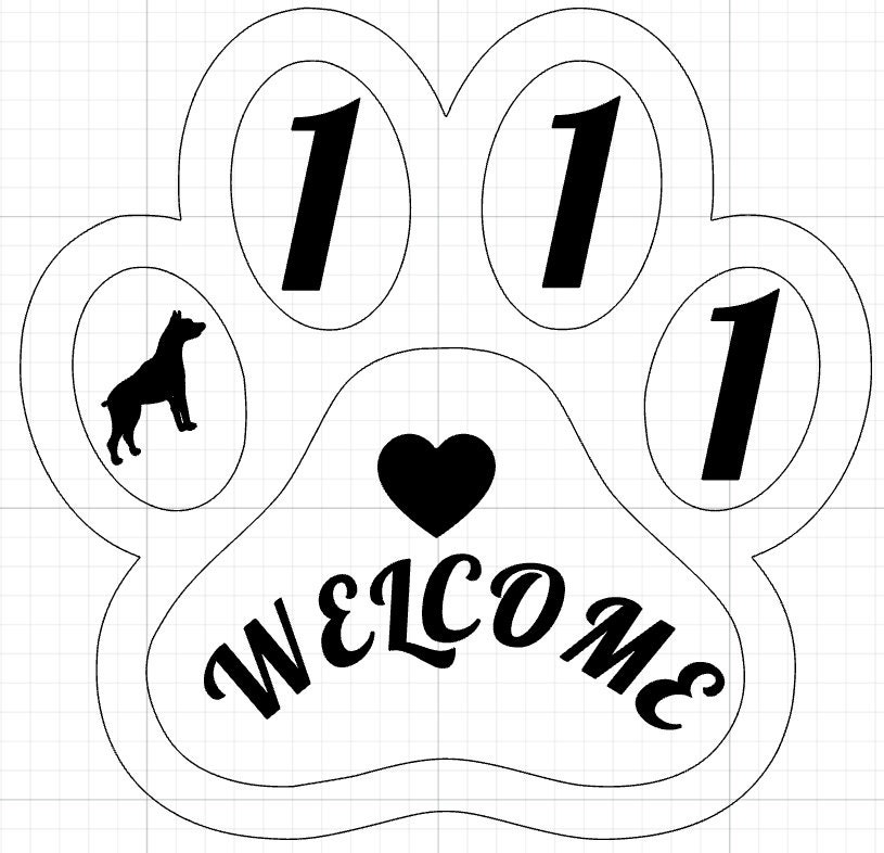 Pawkies Sign Custom Dog Paw Welcome Sign - Etsy