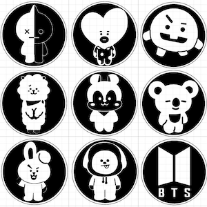 Sottobicchieri in legno BTS BT21
