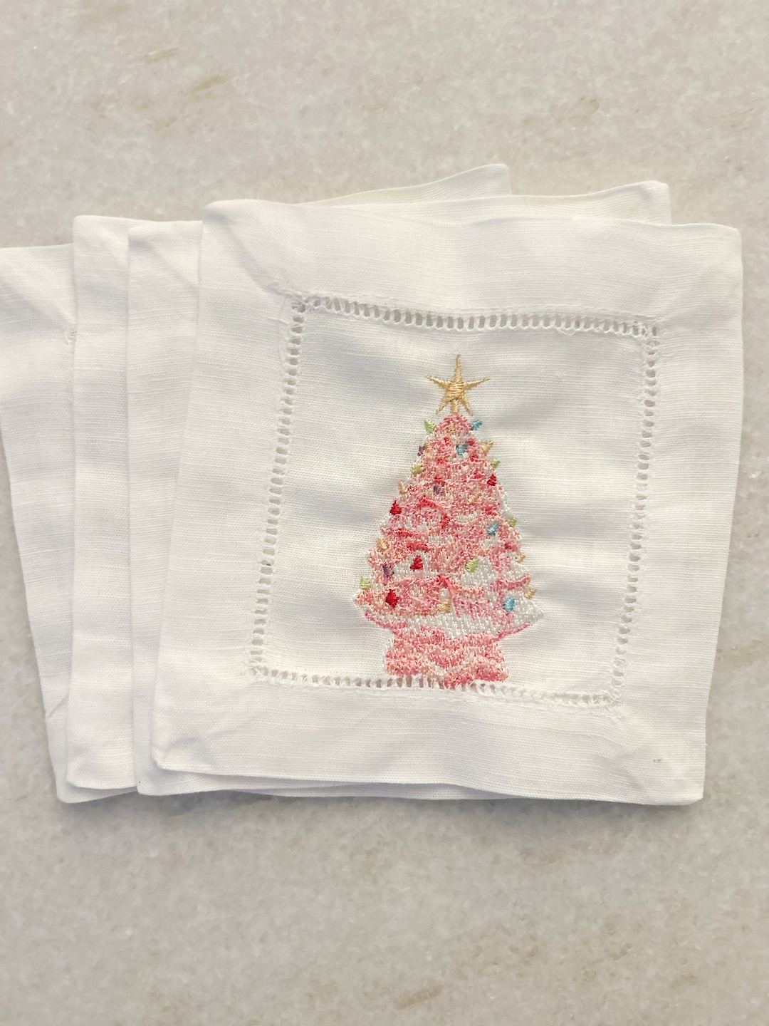 Christmas Tree Cocktail Napkins Etsy