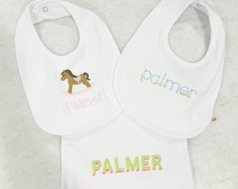 Monogrammed Baby Bib