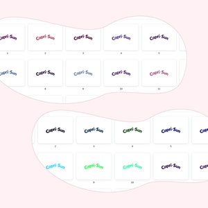 Complete model to create Capri Sun labels, template template on Canva 290 logos and 90 barcodes for download image 4