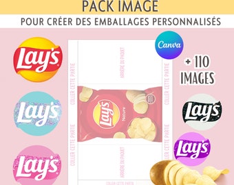 Template pour créer des emballages Lay's