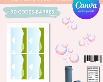 Soap Tube Packaging Template - Bubble Tube Template - Custom Soap Tube - Bubble Tube Canva Template