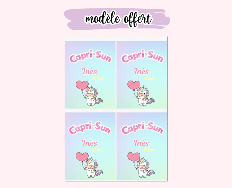 Complete model to create Capri Sun labels, template template on Canva 290 logos and 90 barcodes for download image 3