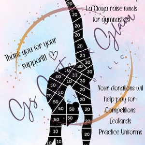 Gymnastics fundraiser donation, editable canva template printable, fundraiser, fundraising
