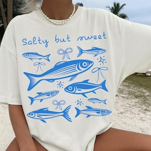 Summer Sardines Design, Trendy Beach Png, Italian Summer Sardine Tinned Fish PNG, Fisherman Aesthetic Sardine, Seafood Lover Retro Graphic.