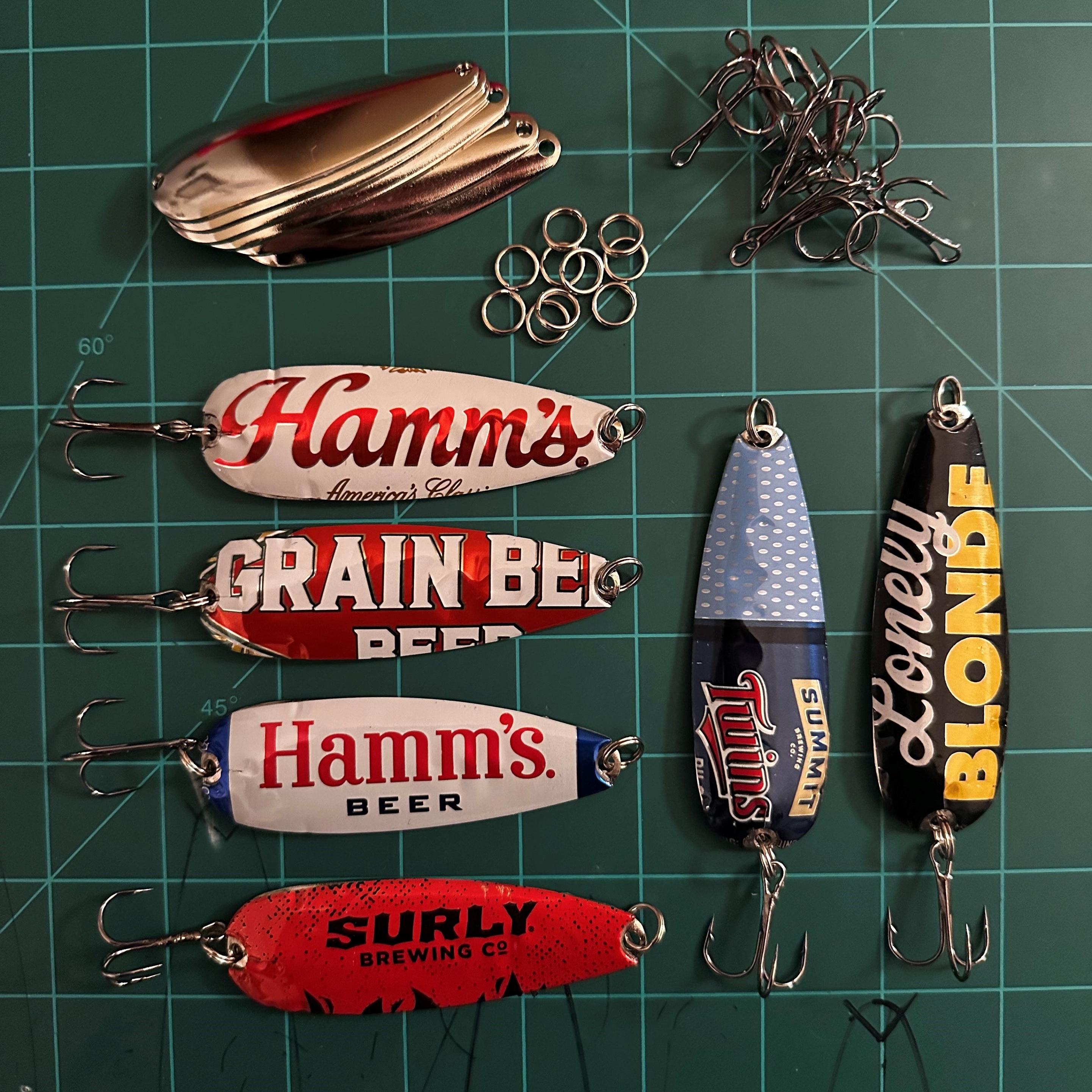 beer fishing lures Beer Can Fishing Lures / Christmas Fishing Ornaments / Fathers Day / Groom  / Bachelor / Gift. Buzz'd Baits