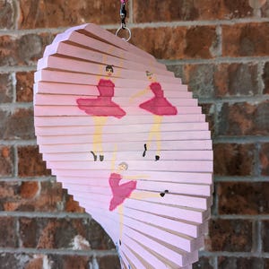 Ballerina - Wooden Spiral Wind Spinner, 10.5&quot; High - 7&quot; Wide, Custom Constructed & Painted in our Shop
