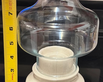 Vintage Marmalade Duck Hurricane Lamp w/Glass Globe Votive Candle Holder