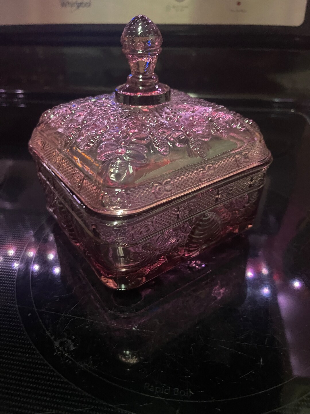 Vintage Tiara Amethyst Glass Honey Beehive Candy Dish Etsy