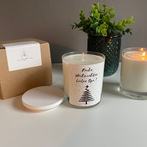 Merry Christmas, Grandma, Mom, candle, handmade, gift, decoration, soy wax, Christmas candle, sustainable, saying candle, souvenir, personalizable