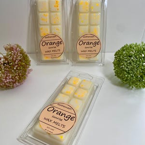Duftwachs in Duftwachsriegel,Wachsmelts für Duftlampe, , Orange sunrise , frisch, schönes Geschenk, schöne Kleinigkeit,Raumduft Wax Melts