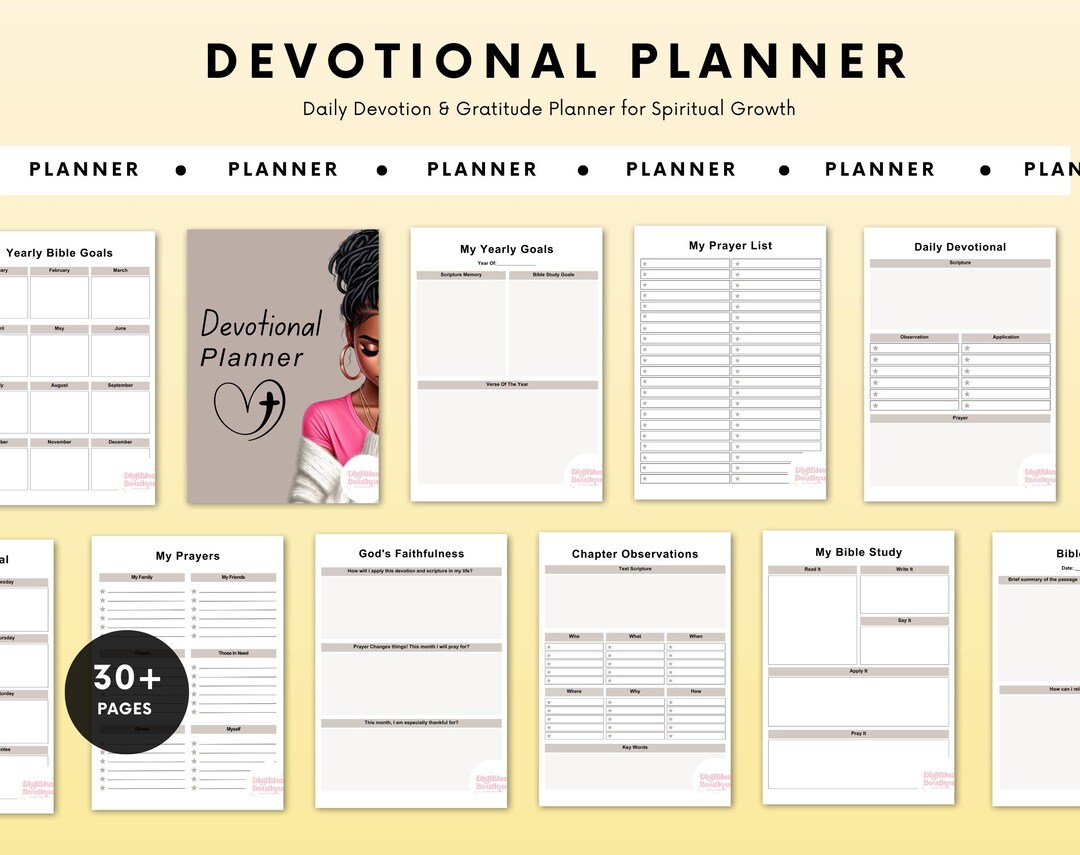 Digital Devotional Planner for Daily Reflections and Prayers - Etsy