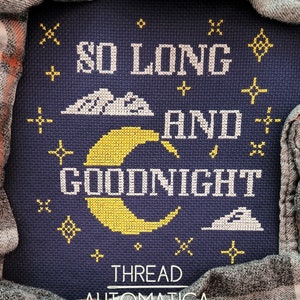 So Long And Goodnight My Chemical Romance Lyrics Cross Stitch Pattern