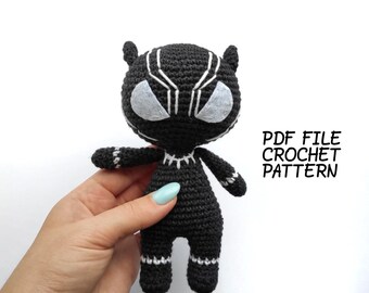 Crochet pattern super hero, English pdf file, 15 cm doll, easy crochet, amigurumi pattern, crochet cute doll