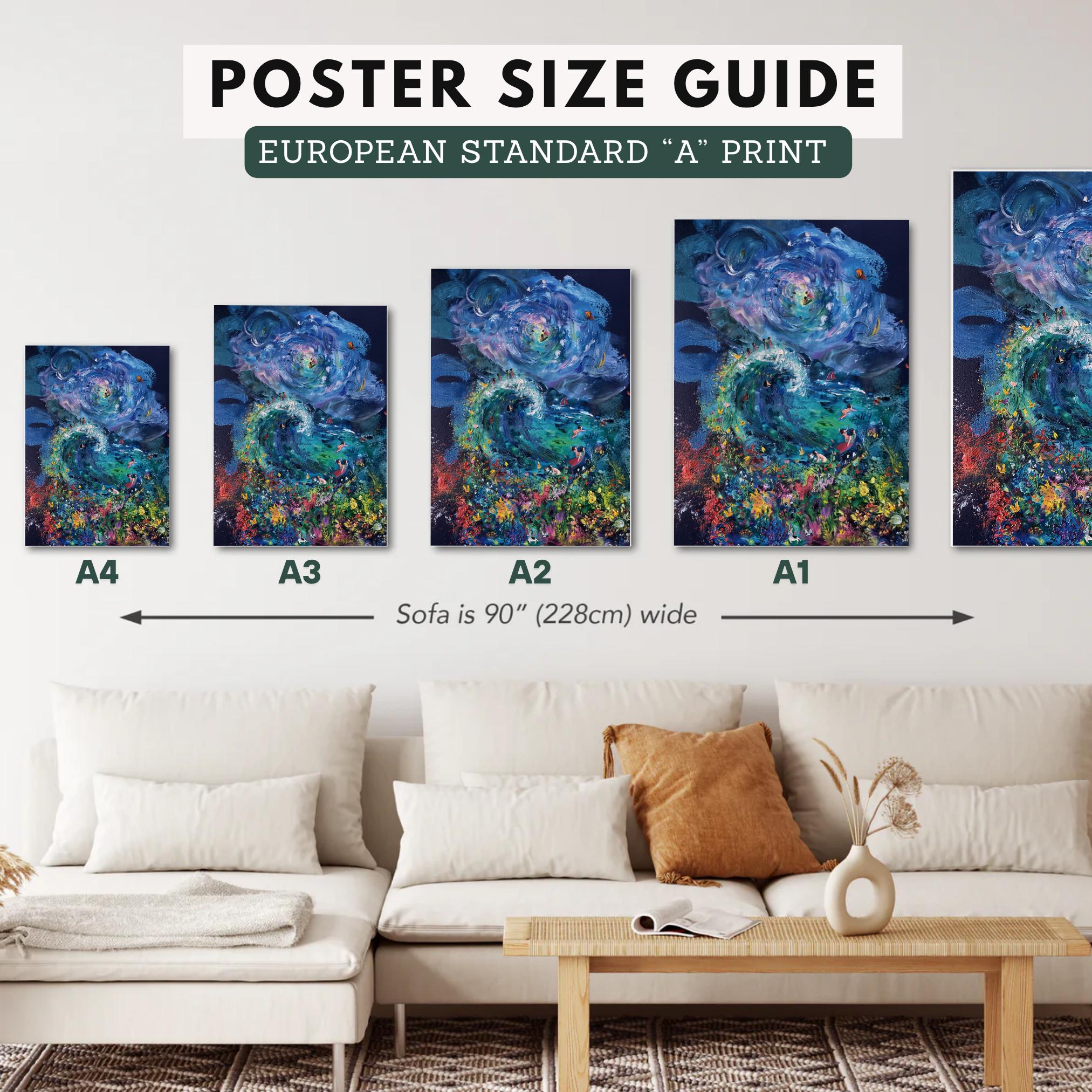 Starry Night – Yayoi Kusama Inspired Poster – Dotted Cosmic Wall Art ...