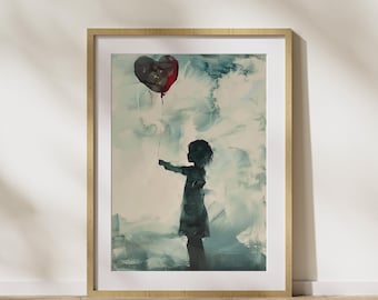 風船を持った少女 - マルレーネ・デュマにインスパイアされた
