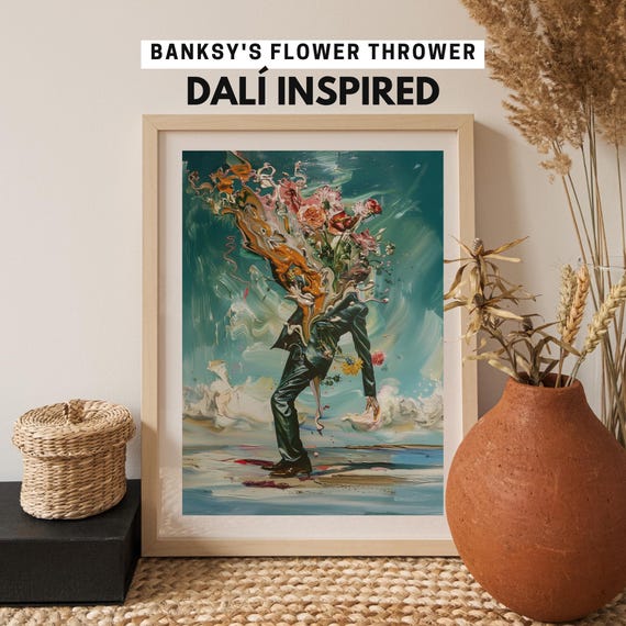 ポスター バンクシー 花束を投げる バンクシー Banksy 花を投げる人