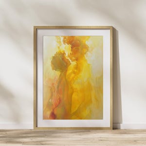 Il bacio – Arte murale stampabile ispirata a Helen Frankenthaler – Scena d'amore con campo di colore astratto – Download digitale per gli appassionati di arte moderna