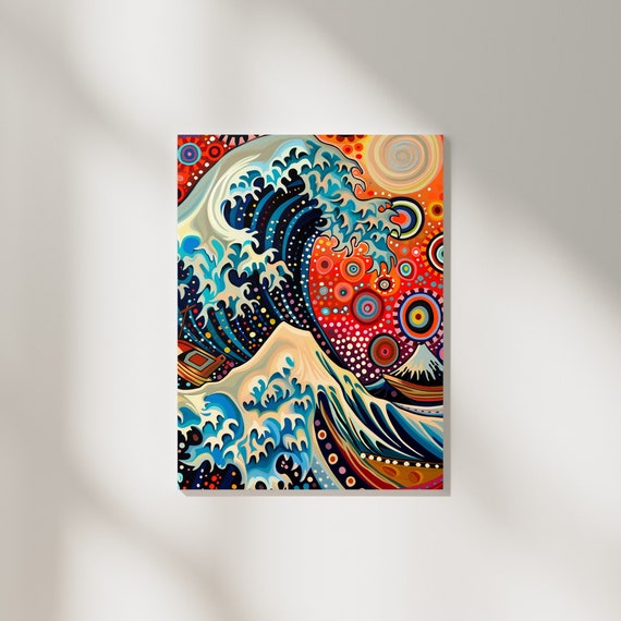 CREATIVE - kanagawa246 Yayoi Kusama Style - the Great Wave Inspired - Printable