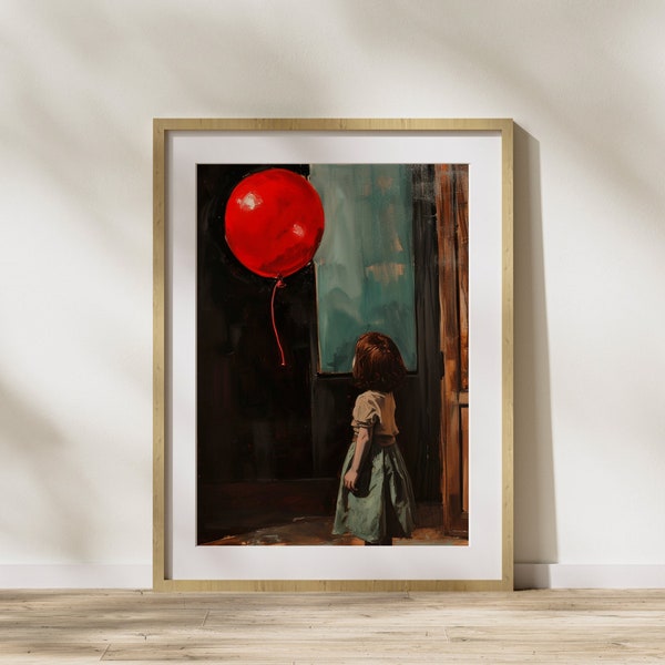 Banksy's Girl with Balloon - Paula Rego Inspired - Printable Wall Art Download - High-Res PNG - Home Decor - Ideal Gift for Art Lovers