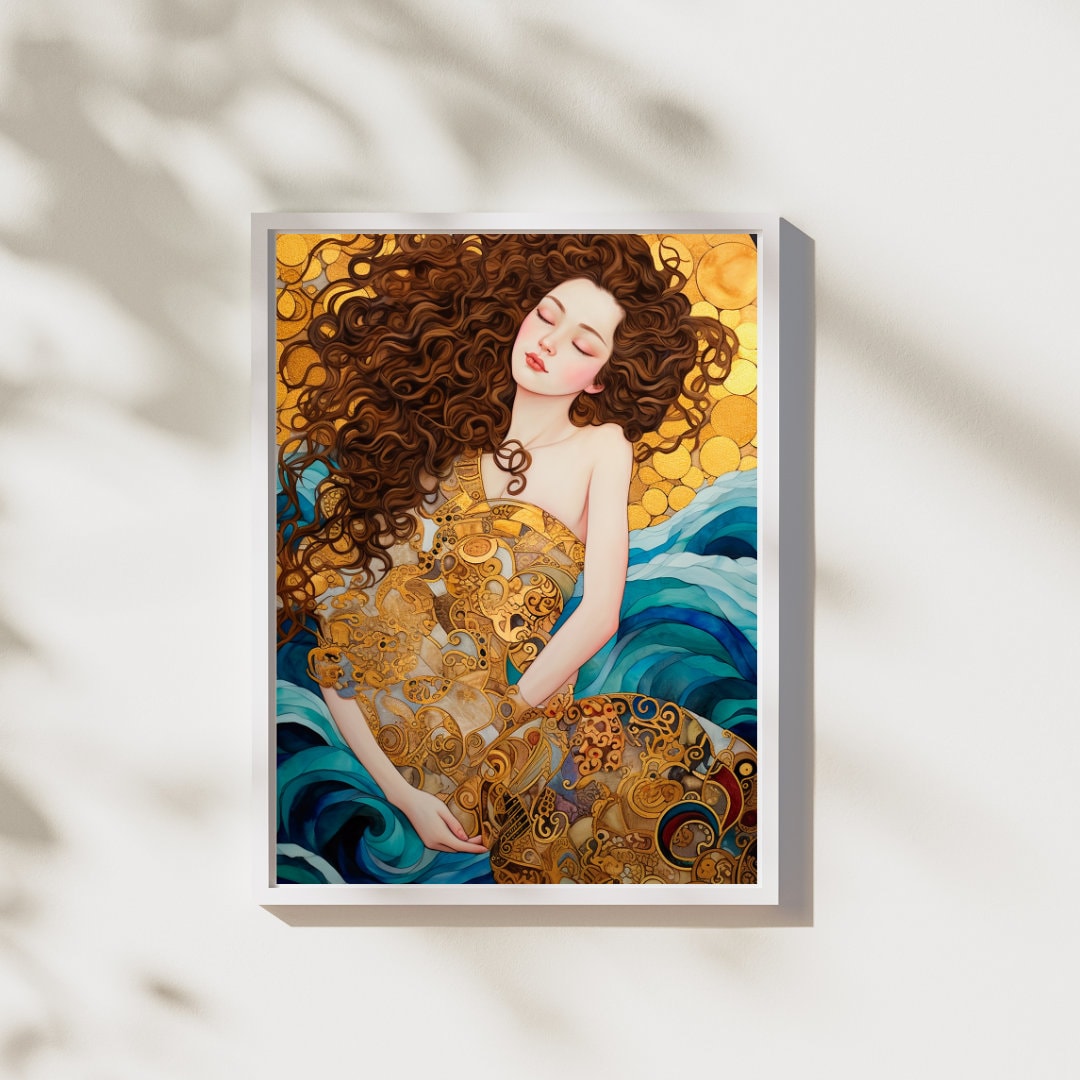 Gustav Klimt Inspired the Birth of Venus Printable Wall Art Download ...