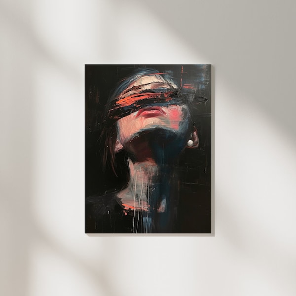 Francis Bacon geïnspireerd meisje met een pareloorbel afdrukbare Wall Art Download - High-Res PNG - Home Decor - Ideaal cadeau voor kunstliefhebbers