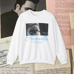 Priscilla Written & Directed by Sofia Coppola | Trendy crewneck gift | Priscilla movie sweatshirt | 90s Inspired Aesthetic Sweater