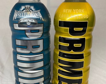 Extremely Rare Prime Wrestlemania & Signed Logan Paul Gold NYC Bottle Bundle