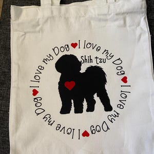 Personalized Dog Breed Cotton Tote Bag - Dog Mom Gift