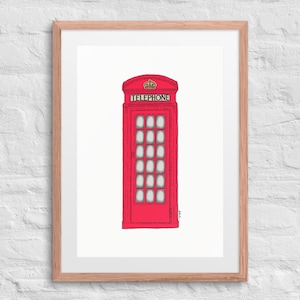Telephone Booth Original Art, Framed