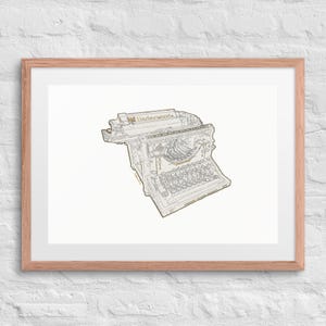 Typewriter Original Art, Framed