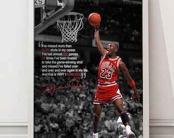 Michael Jordan Quote Print - Available In A4 & A3 (0036P)