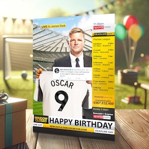 Newcastle United Carte d'Anniversaire FC