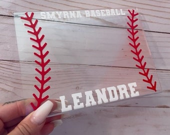 Custom Baseball Team Picture Frame, Personalized Picture Frame, Baseball Team Gift, L Shape Frame with Name, Baseball Team Mom, Bball Party