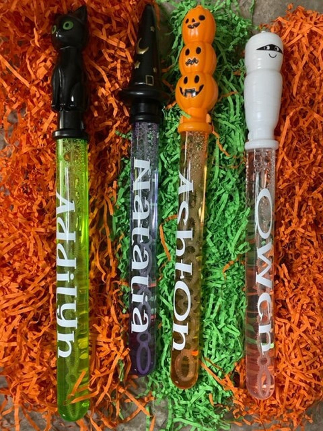 Personalized Bubble Wands, Halloween Bubbles, Halloween Party Favors