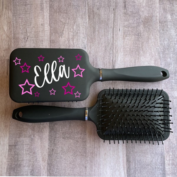 Personalized Hair Brush, Paddle Brush with Name and Polka Dots, Cheer Team Gift, Dance Team Gift, Gift for Her, Custom Hair Brush, Cheer