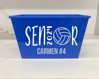 Personalized Volleyball Team Buckets, Volleyball Team Gift, Volleyball Senior Night, Volleyball Team Party, Volleyball Senior, Senior Night