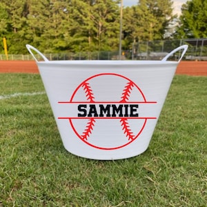 Baseball Dug Out Buckets, personalisierte Baseballeimer, Seniorennacht, kundenspezifischer Geschenkkorb, Little League Baseball, Baseballteamparty