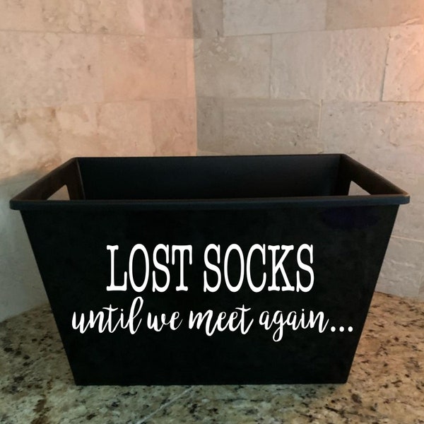 Lost Socks Bucket, Bucket for Socks, Laundry Basket, Laundry Room Decor, Searching for my solemate, Housewarming Gift, Gift for mom