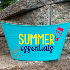 Sommer Aufbewahrungseimer, Sommer Geschenkkorb, Pool Lagerung, Pool Party, Strand Lagerung, Kinderbrille, Backyard Pool, Sommer Eimer, Sonnencreme