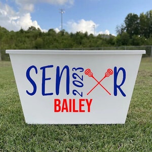 Personalized Lacrosse Team Buckets, Lacrosse Team Gift, LAX Senior Night, Lacrosse Team Party, Lacrosse Senior, Senior Night, LAX Team, LAX