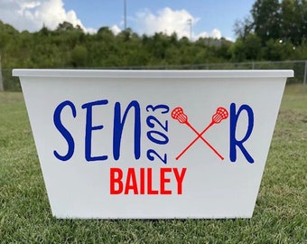 Personalized Lacrosse Team Buckets, Lacrosse Team Gift, LAX Senior Night, Lacrosse Team Party, Lacrosse Senior, Senior Night, LAX Team, LAX