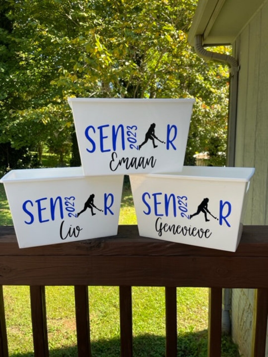 Personalized Hockey Team Buckets, Hockey Team Gift, Hockey Senior Night, Hockey Team Party
